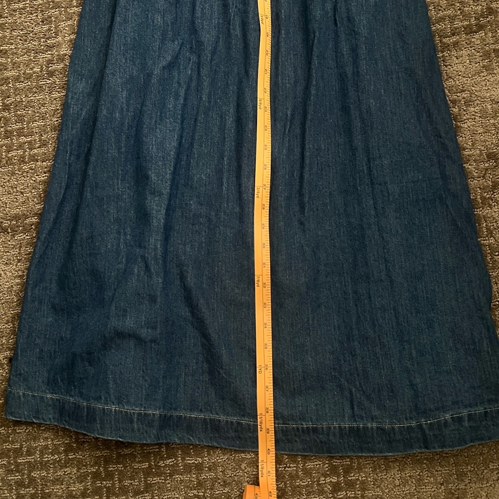Vici Gianni Blue Denim Midi Dress with Square Neck - Picture 6 of 7